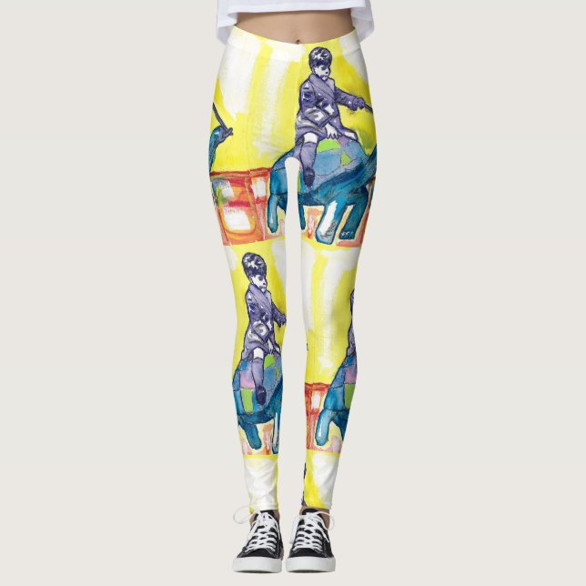 Leggings Le "Robby et Fred" de l'artiste peintre Taos Alleg (Devant)