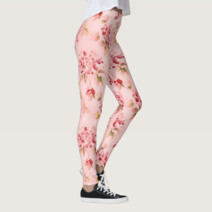 Leggings Le rose Positionne Les Fleurs Florales Aquarelle L