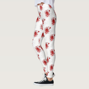 Leggings Le sang effrayant de Halloween éclabousse Bloody