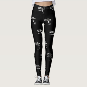 Leggings Le SlipperyJoe regarde à votre gauche épais ce géo