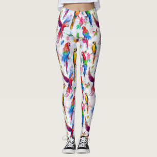 Leggings Le style d'aquarelle Parrots 2