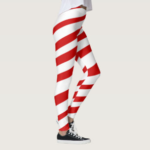 Leggings Le sucre de canne blanc rouge barre des vacances