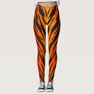 Leggings Le tigre du feu barre le poster de animal