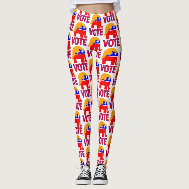 Leggings le vote républicain de l'éléphant trump 2020 (Devant)
