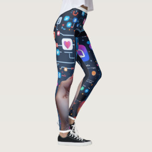 Leggings Le Web numérique : une représentation visuelle de