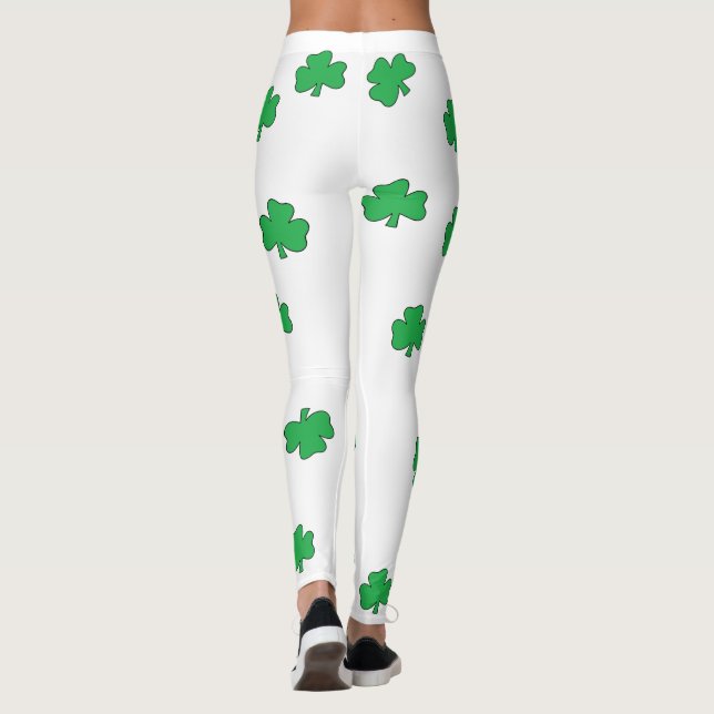 Leggings Le yoga du jour de St Patrick de shamrock halète (Dos)