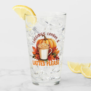 Leggings, Leaves & Lattes Please – Fall Aesthetic Glass