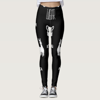 Leggings Legage d'alpaga noir et blanc par Wighar