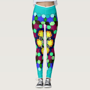 Leggings Légendes 3D élégantes à motif nid d'abeille mince