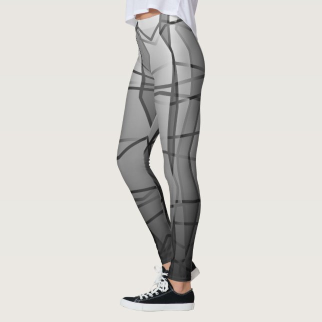 Leggings Légendes à effet géométrique gris puissant (Gauche)