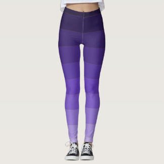 Leggings Légendes à gradient rayé violet