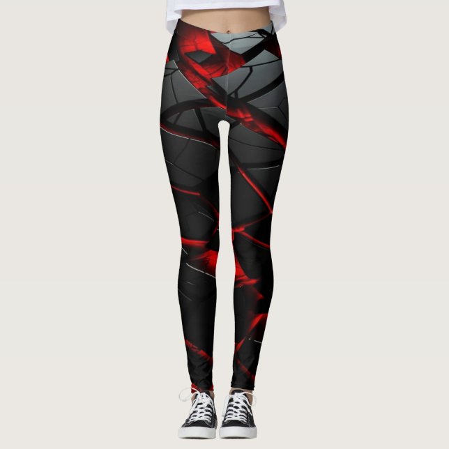Leggings Légendes athlétiques à taille élevée rouge vif (Devant)