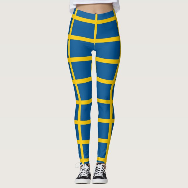 Leggings Légendes avec drapeau de Suède (Devant)