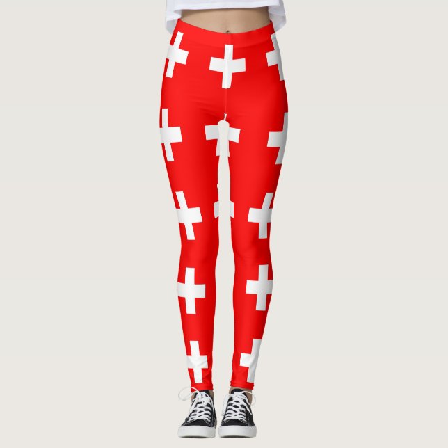 Leggings Légendes avec drapeau de Suisse (Devant)