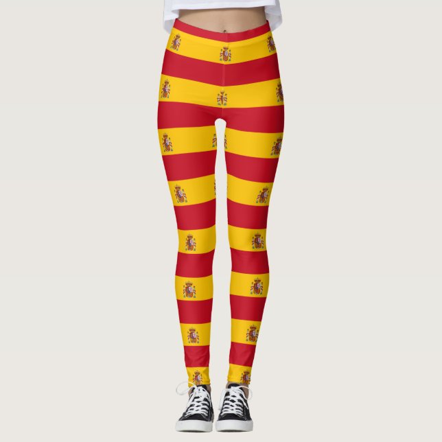 Leggings Légendes avec drapeau d'Espagne (Devant)