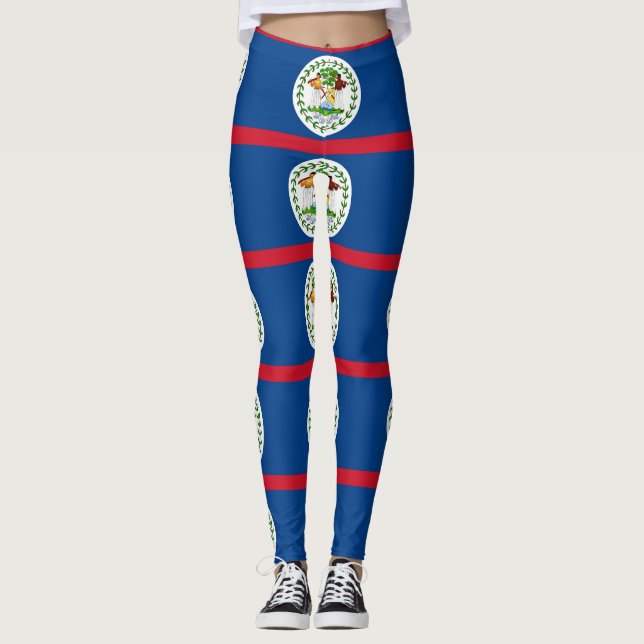 Leggings Légendes avec drapeau du Belize (Devant)
