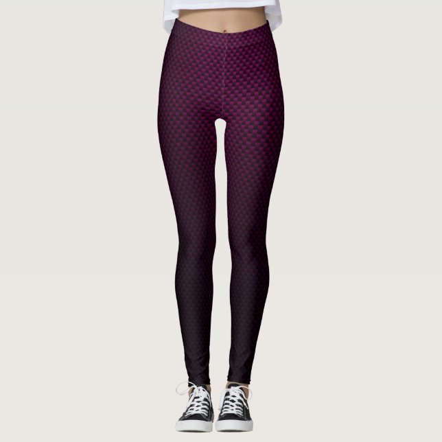 Leggings Légendes avec motif violet en fibre de carbone noi (Devant)