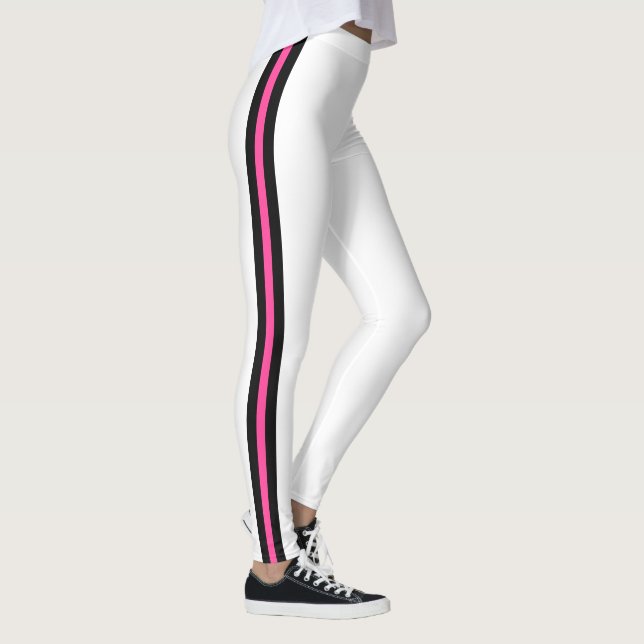 Leggings Légendes blanches en bande latérale avec des coule (Droite)
