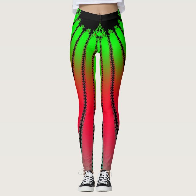 Leggings Légendes dans le style de pastèque spatiale (Devant)