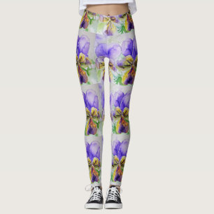 Leggings Légendes d'aquarelle violette de violet de violett