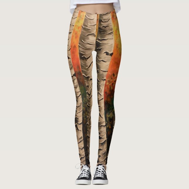Leggings Légendes de Birch Blanc (Devant)
