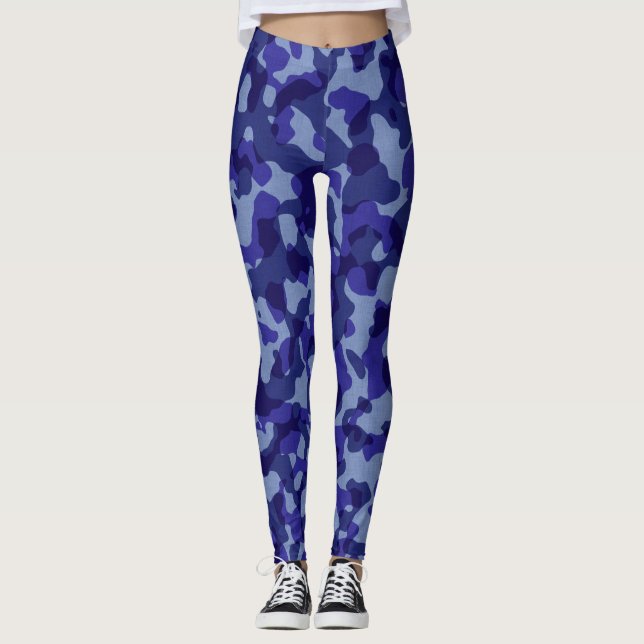 Leggings Légendes de camouflage bleu (Devant)