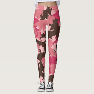 Leggings Légendes de camouflage de dinosaures roses