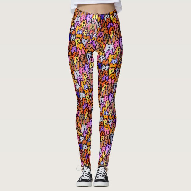 Leggings Légendes de chats (Devant)