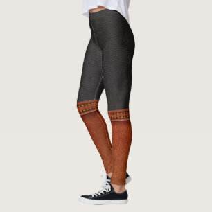 Leggings Légendes de cuire et de bottes ILLUSION Pop