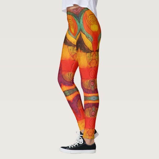 Leggings Légendes de flux Abstraites (Gauche)