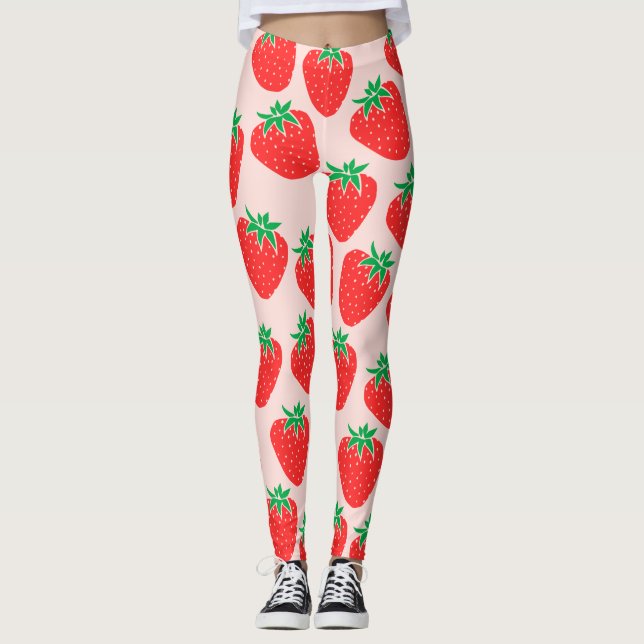 Leggings Légendes de fraises cuites (Devant)