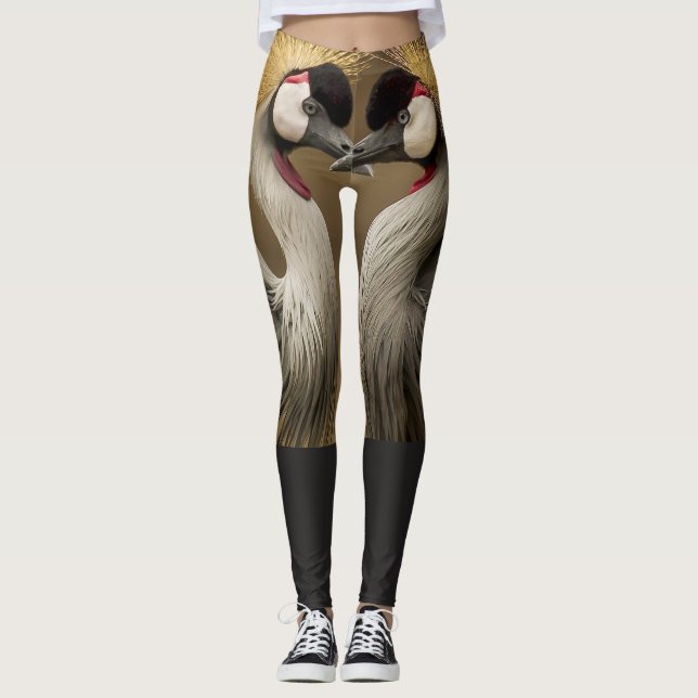 Leggings Légendes de grue couronnées (Devant)