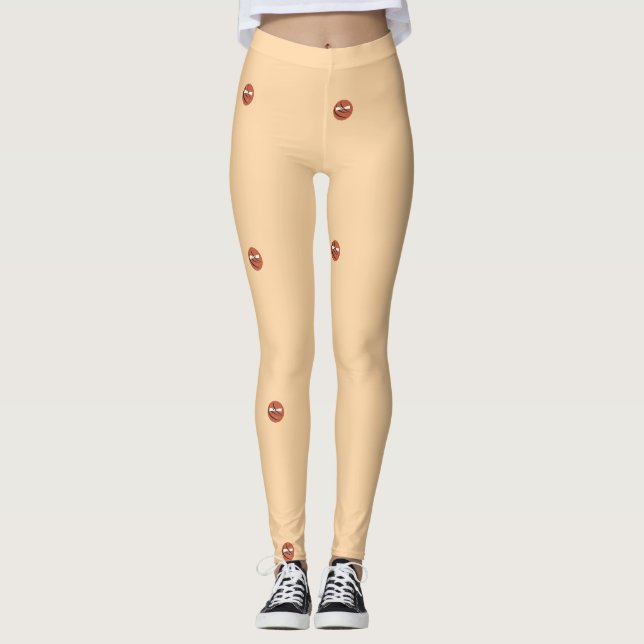 Leggings Légendes de la face de tigre (Devant)