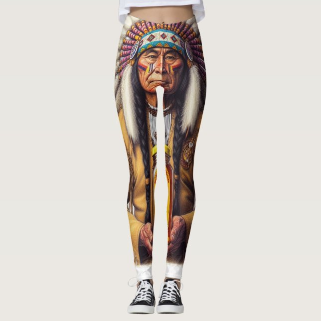 Leggings Légendes de la tête plumée de l'oncle Toad (Devant)