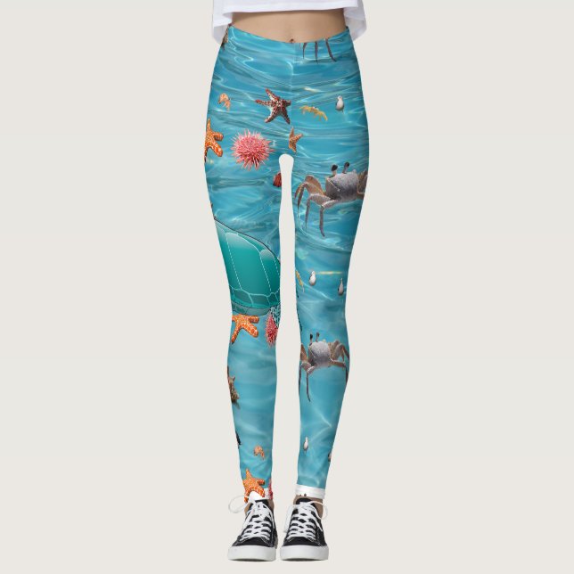 Leggings Légendes de la vie marine (Devant)
