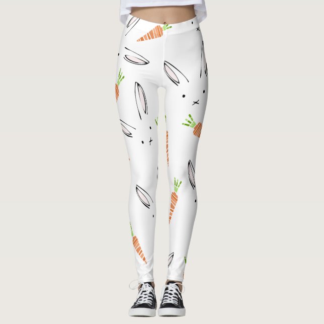 Leggings Légendes de lapin et de carotte (Devant)