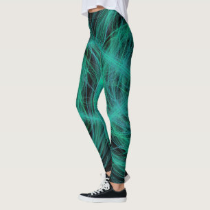 Leggings Légendes de mandala bleues et turquoises
