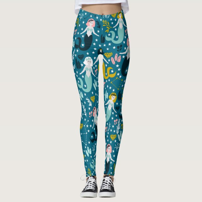 Leggings Légendes de mûre sirène (Devant)