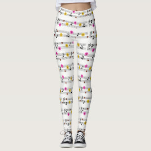 Leggings Légendes de notes musicales