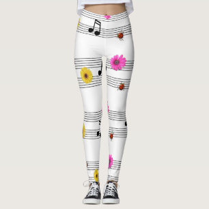 Leggings Légendes de notes musicales