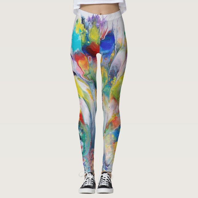 Leggings Légendes de paon (Devant)