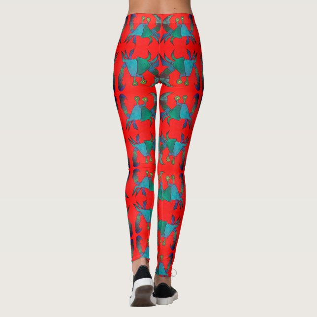 Leggings Légendes de petit crabe bleu (Dos)