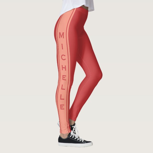 Leggings Légendes de texte et de couleur personnalisées (Droite)