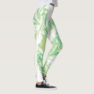 Leggings Légendes de tourbillon vert marbré