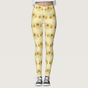Leggings Légendes de tournesol sur Jaune