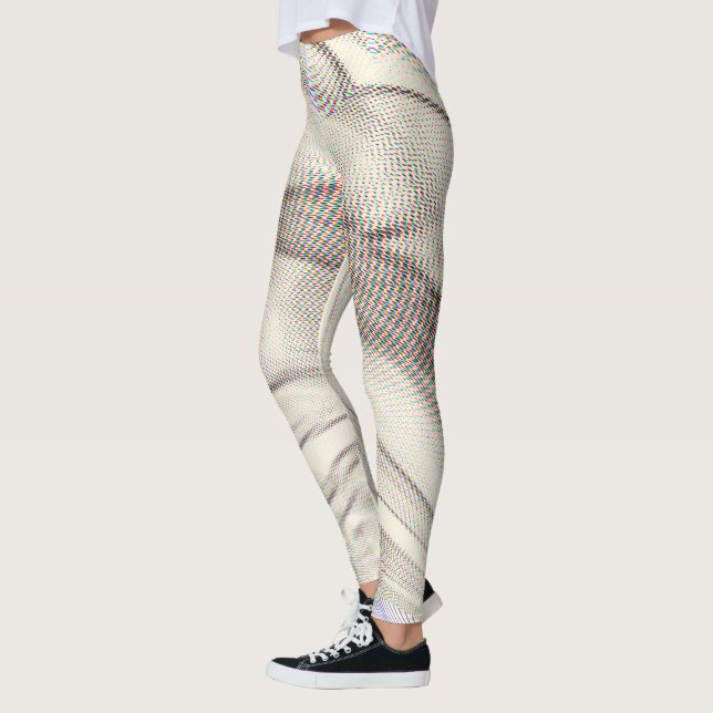 Leggings Légendes de Trippy Illusion Optique Abstraite (Gauche)