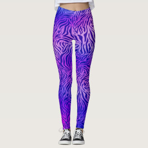 Leggings Légendes de zèbre bleu violet
