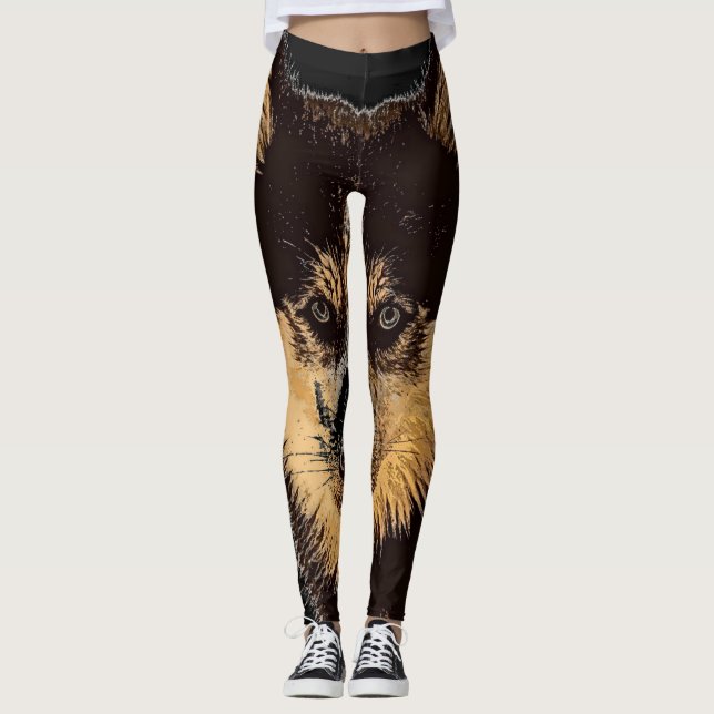Leggings Légendes des femmes Husky de Sibérie (Devant)