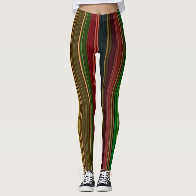 Leggings Légendes des femmes rayées (Devant)