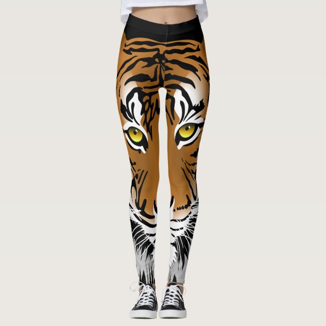Leggings Légendes d'impression de tigres (Devant)